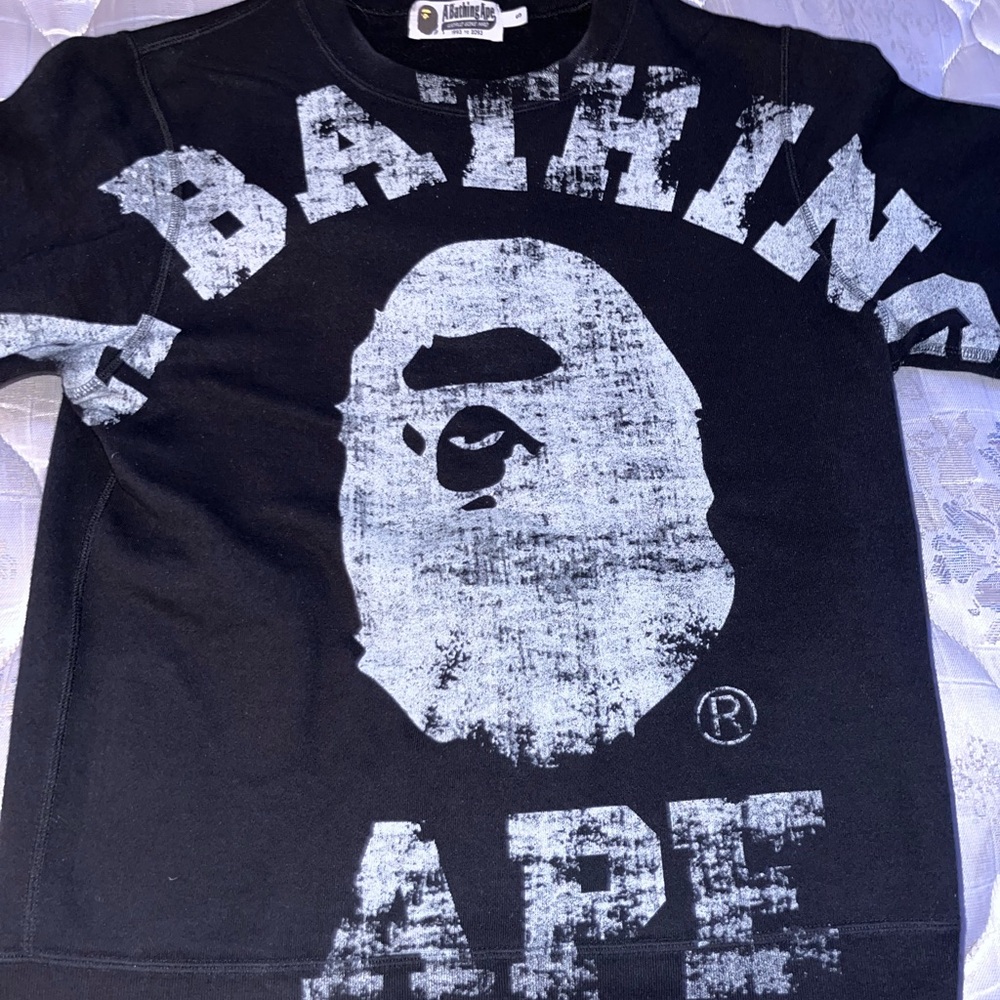 A Bathing Ape Black Crewneck Sweater